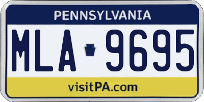 PA license plate MLA9695