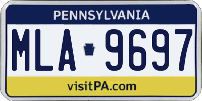 PA license plate MLA9697