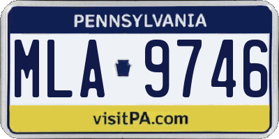 PA license plate MLA9746