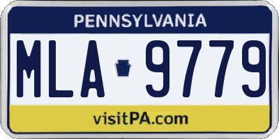 PA license plate MLA9779