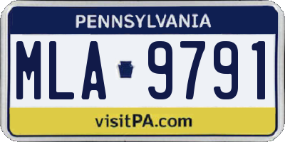PA license plate MLA9791