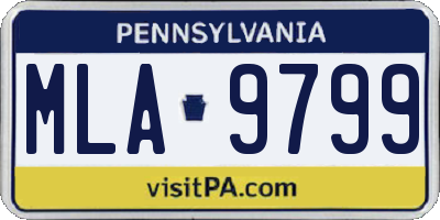 PA license plate MLA9799