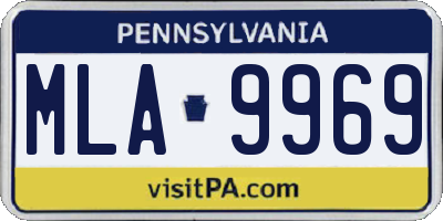 PA license plate MLA9969