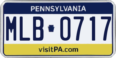 PA license plate MLB0717