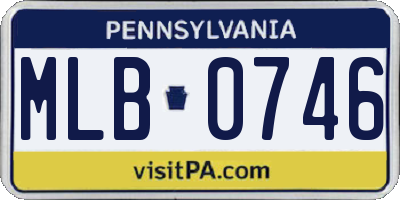 PA license plate MLB0746