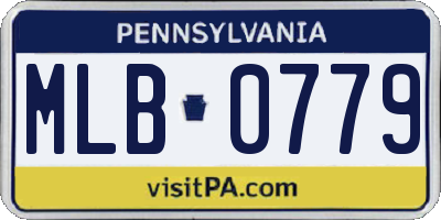 PA license plate MLB0779
