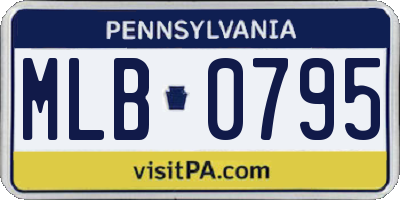 PA license plate MLB0795
