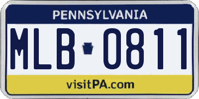 PA license plate MLB0811