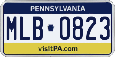 PA license plate MLB0823