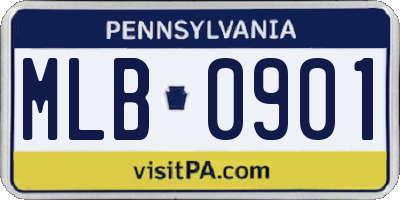 PA license plate MLB0901