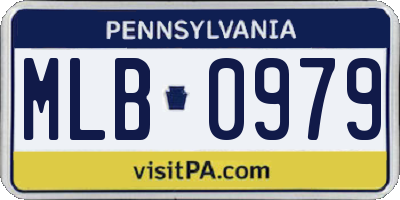 PA license plate MLB0979