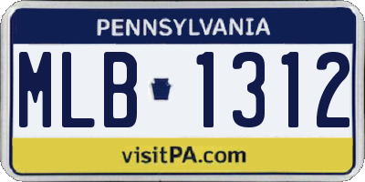 PA license plate MLB1312