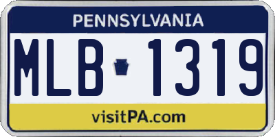 PA license plate MLB1319