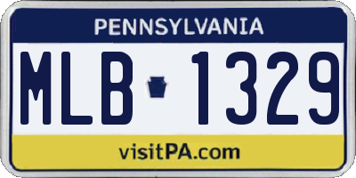 PA license plate MLB1329