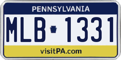 PA license plate MLB1331