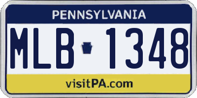 PA license plate MLB1348