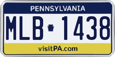 PA license plate MLB1438