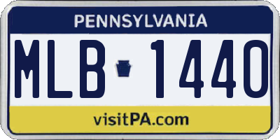 PA license plate MLB1440