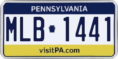 PA license plate MLB1441