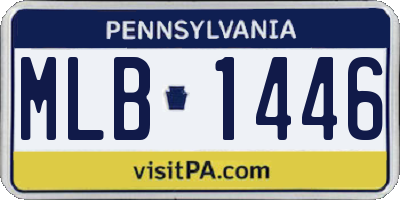 PA license plate MLB1446