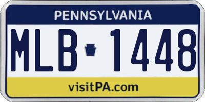 PA license plate MLB1448