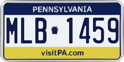 PA license plate MLB1459