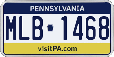 PA license plate MLB1468