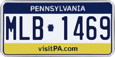 PA license plate MLB1469