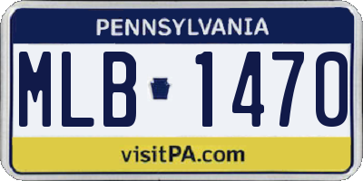 PA license plate MLB1470