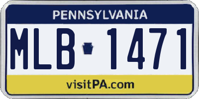 PA license plate MLB1471