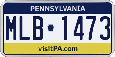 PA license plate MLB1473