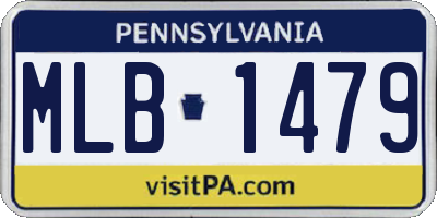 PA license plate MLB1479