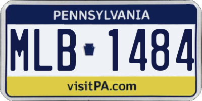 PA license plate MLB1484