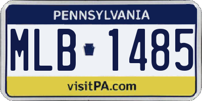 PA license plate MLB1485