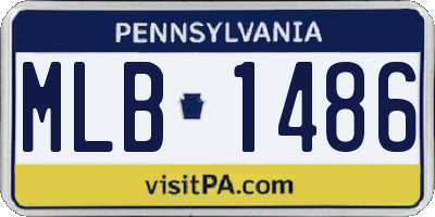 PA license plate MLB1486
