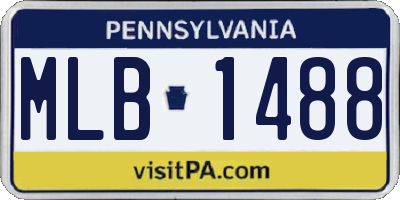 PA license plate MLB1488