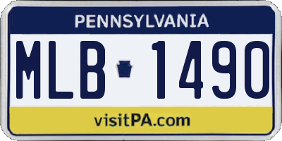PA license plate MLB1490