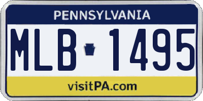 PA license plate MLB1495