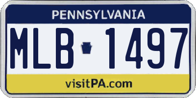 PA license plate MLB1497