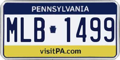 PA license plate MLB1499