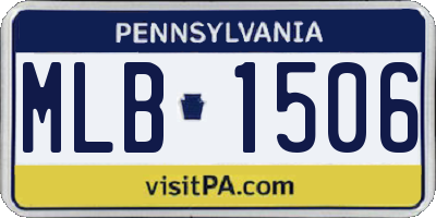 PA license plate MLB1506