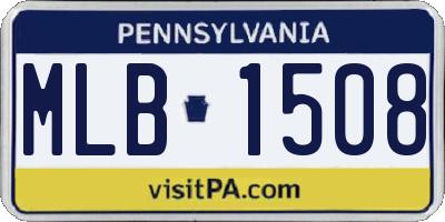 PA license plate MLB1508