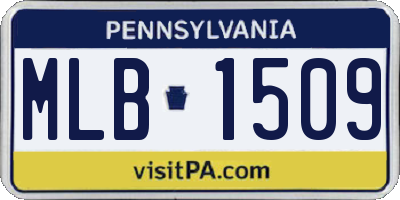 PA license plate MLB1509