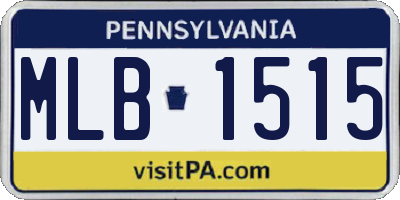 PA license plate MLB1515