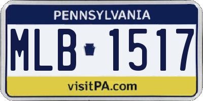 PA license plate MLB1517