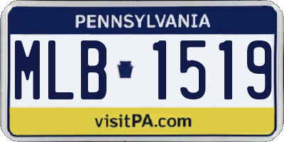 PA license plate MLB1519