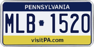 PA license plate MLB1520