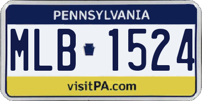PA license plate MLB1524
