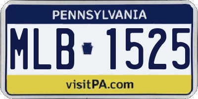 PA license plate MLB1525