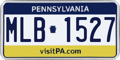 PA license plate MLB1527